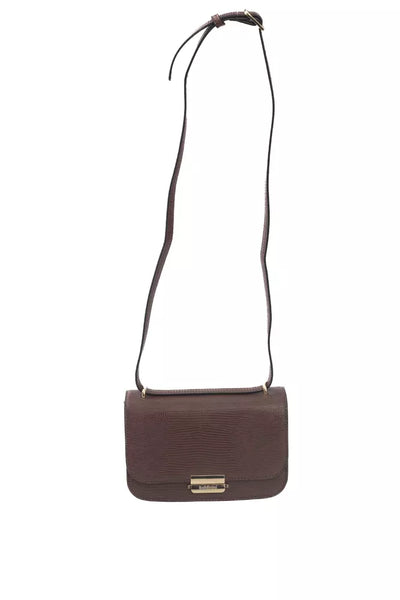 Brown Polyuretane Crossbody Bag