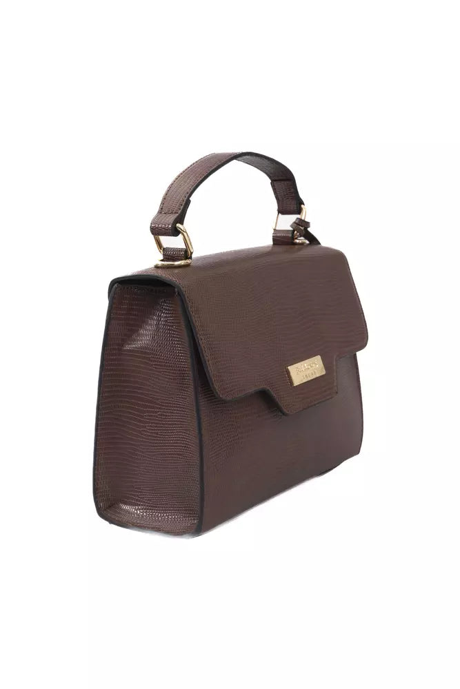 Brown Polyuretane Crossbody Bag