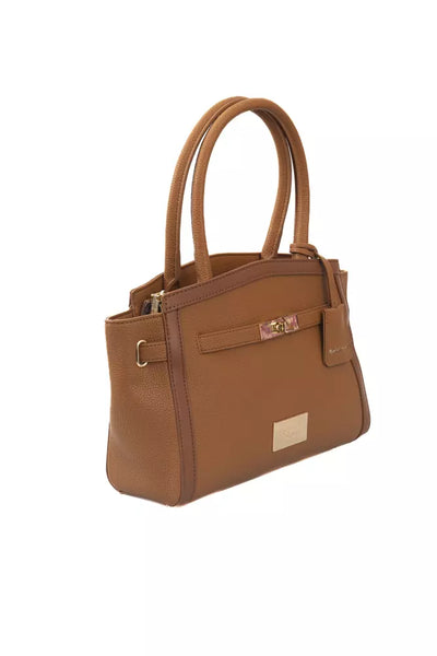 Brown Polyuretane Crossbody Bag