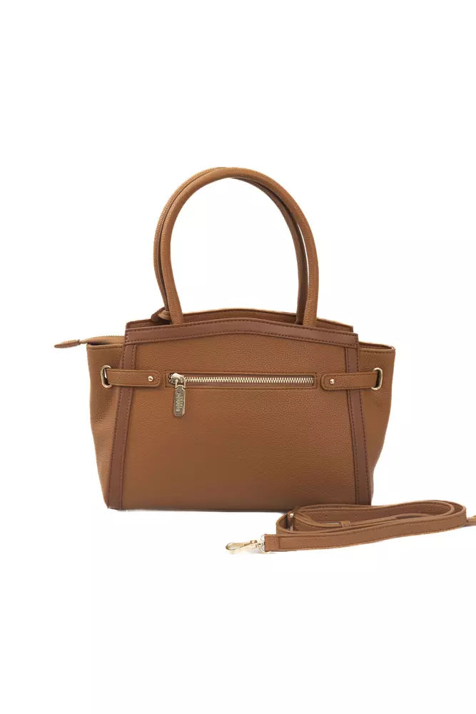 Brown Polyuretane Crossbody Bag