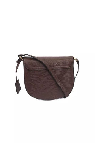 Brown Polyuretane Crossbody Bag