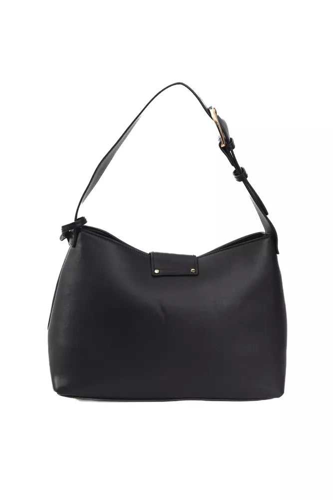 Black Polyuretane Handbag