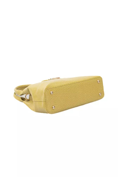 Yellow Polyuretane Crossbody Bag