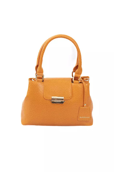 Orange Polyuretane Crossbody Bag