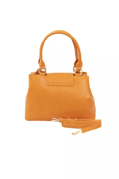 Orange Polyuretane Crossbody Bag