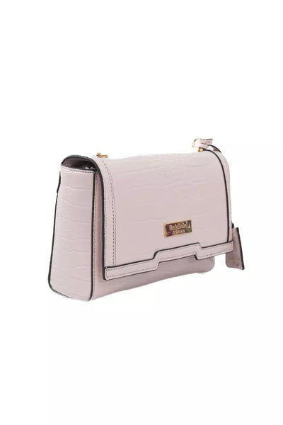 Pink Polyuretane Crossbody Bag