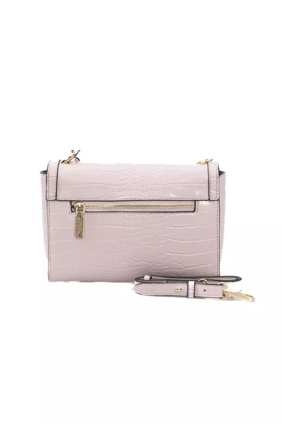 Pink Polyuretane Crossbody Bag