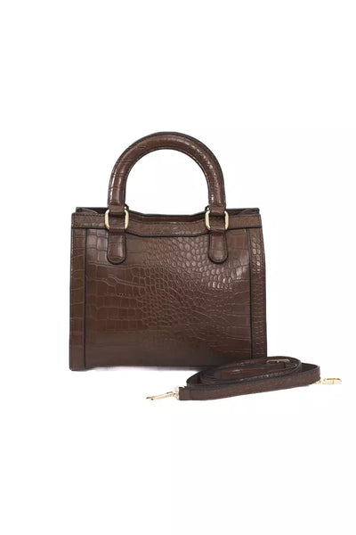 Brown Polyuretane Crossbody Bag