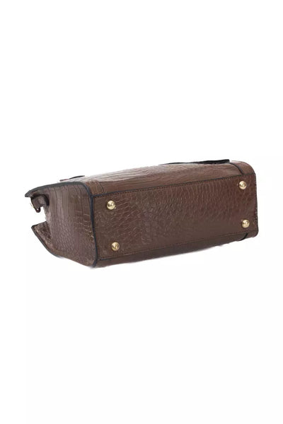 Brown Polyuretane Crossbody Bag