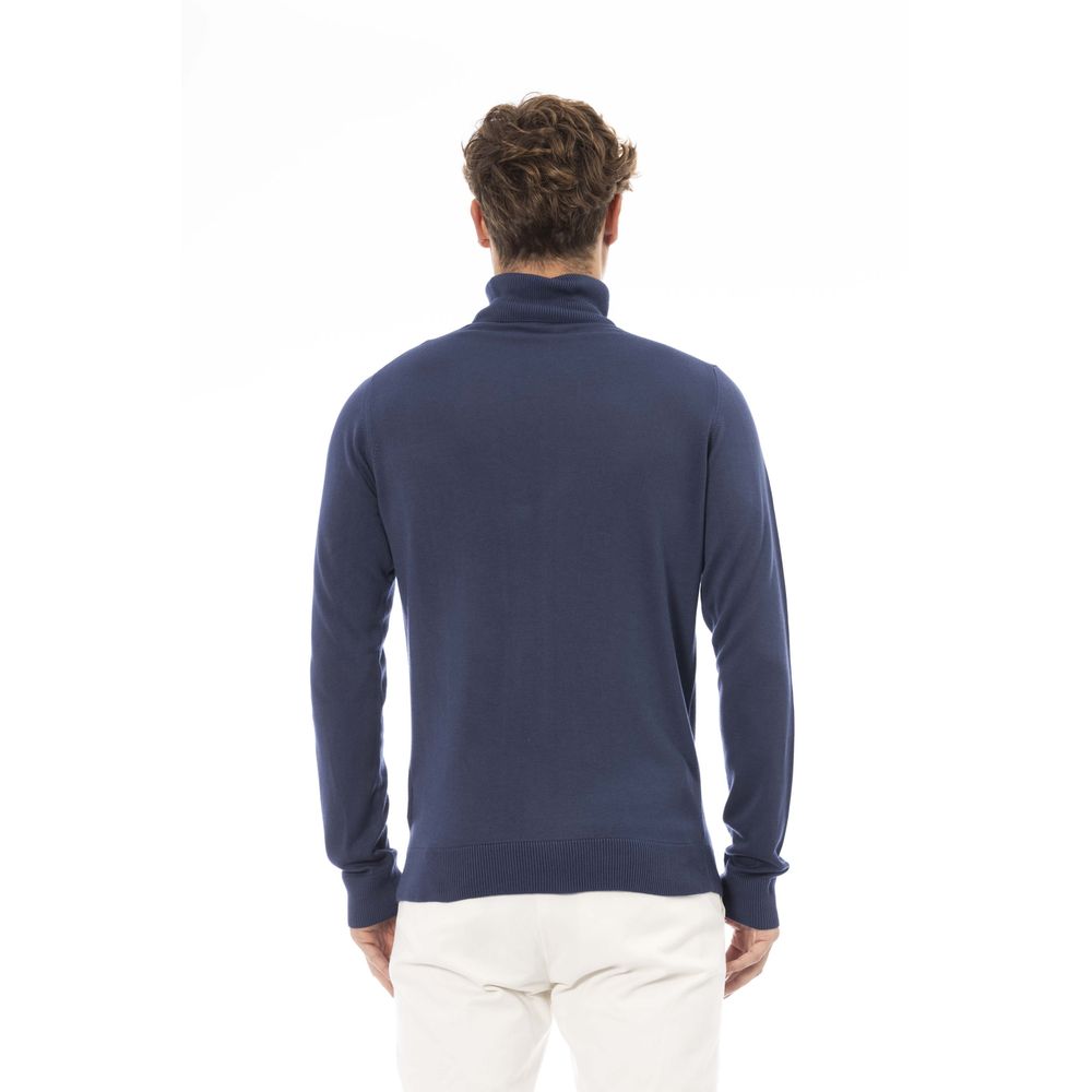 Baldinini Trend Blue Turtleneck Sweater