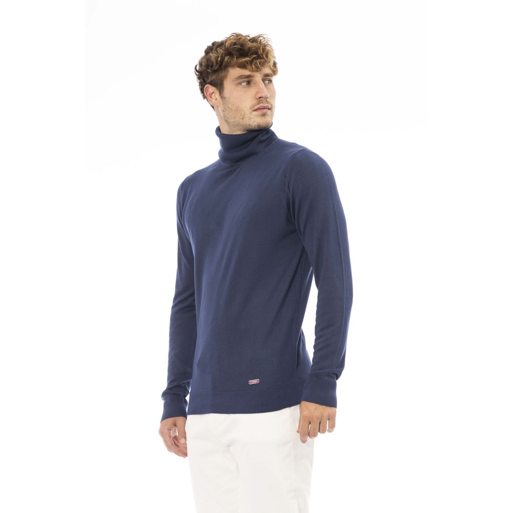 Baldinini Trend Blue Turtleneck Sweater