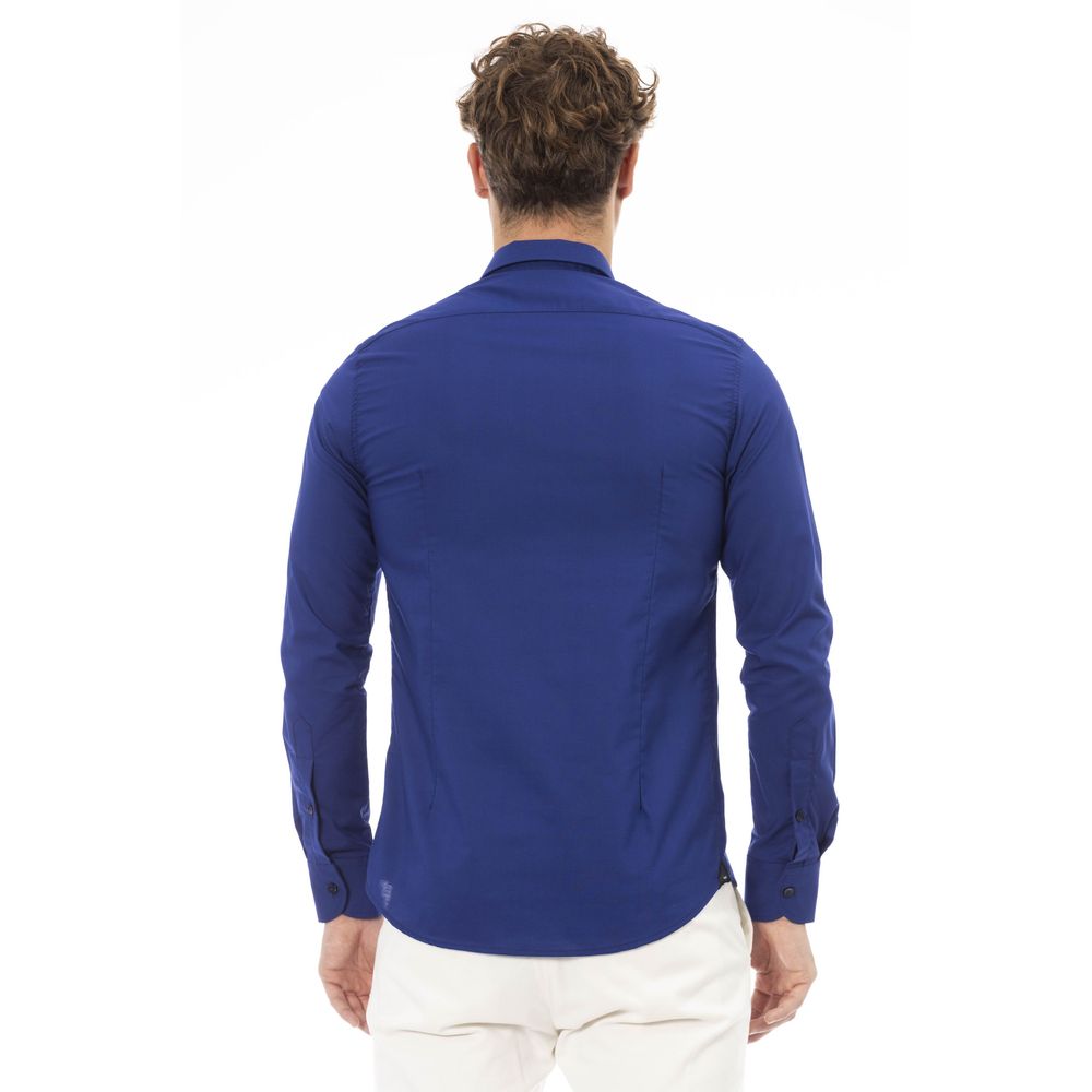 Baldinini Trend Exquisite Italian Blue Shirt