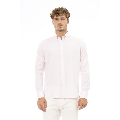 Baldinini Trend Chic Pink Cotton Shirt