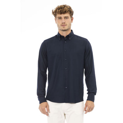 Baldinini Trend Chic Blue Cotton Shirt