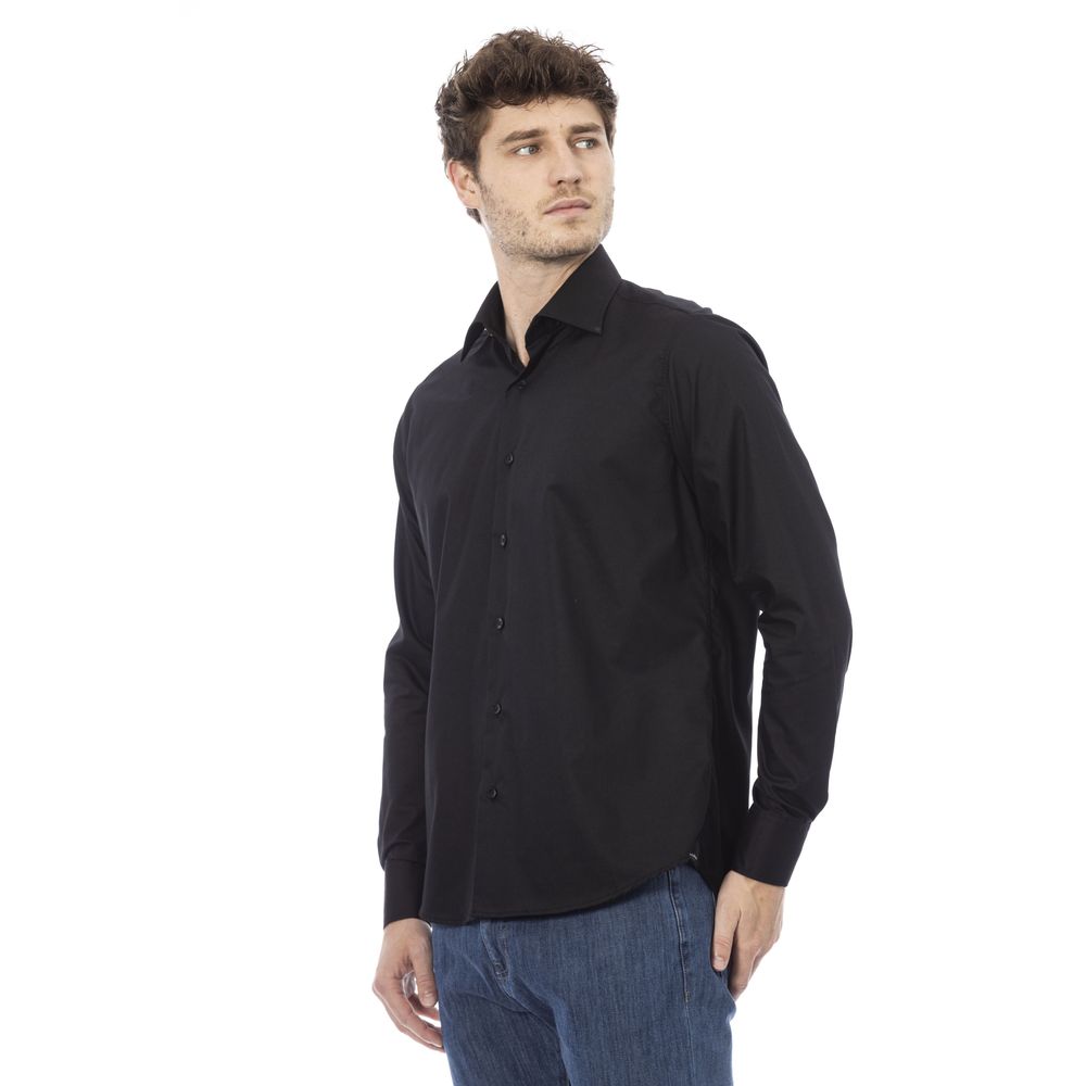 Baldinini Trend Chic Black Cotton Shirt