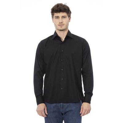 Baldinini Trend Chic Black Cotton Shirt