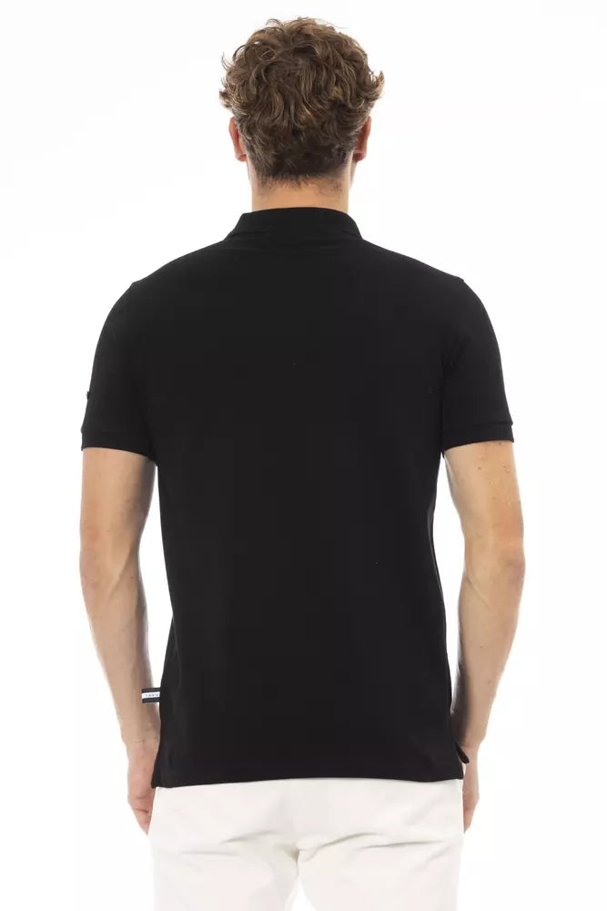 Black Cotton Polo Shirt