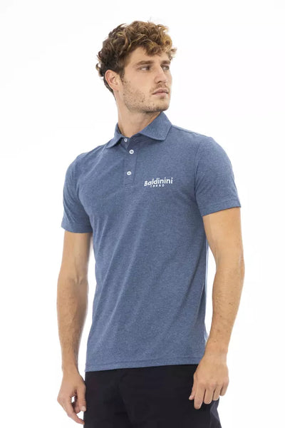 Blue Cotton Polo Shirt