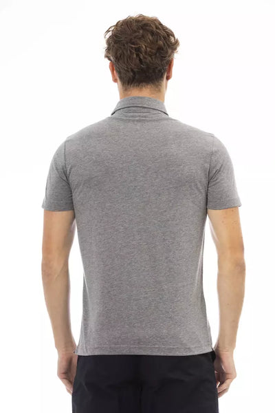 Gray Cotton Polo Shirt