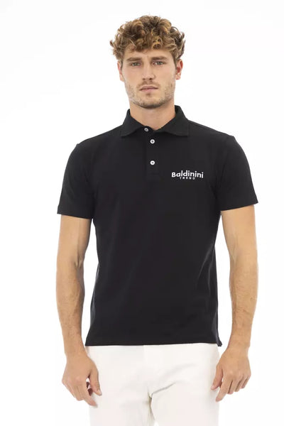 Black Cotton Polo Shirt