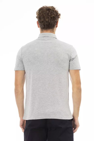 Gray Cotton Polo Shirt