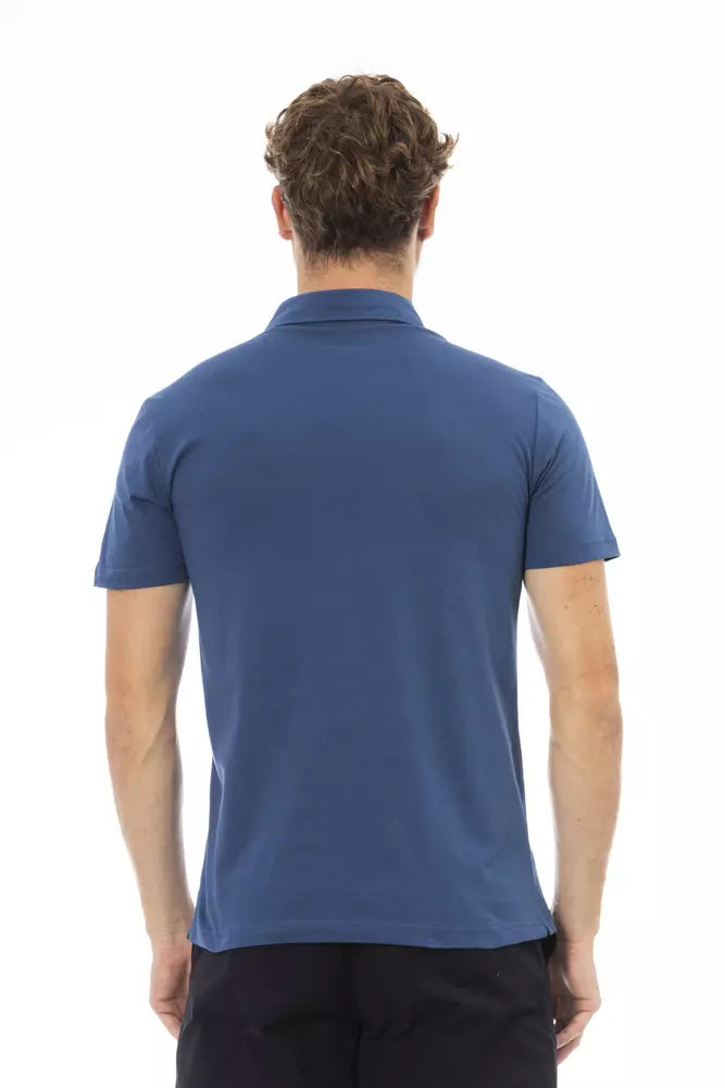 Blue Cotton Polo Shirt