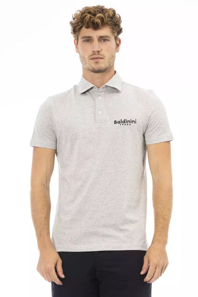 Gray Cotton Polo Shirt