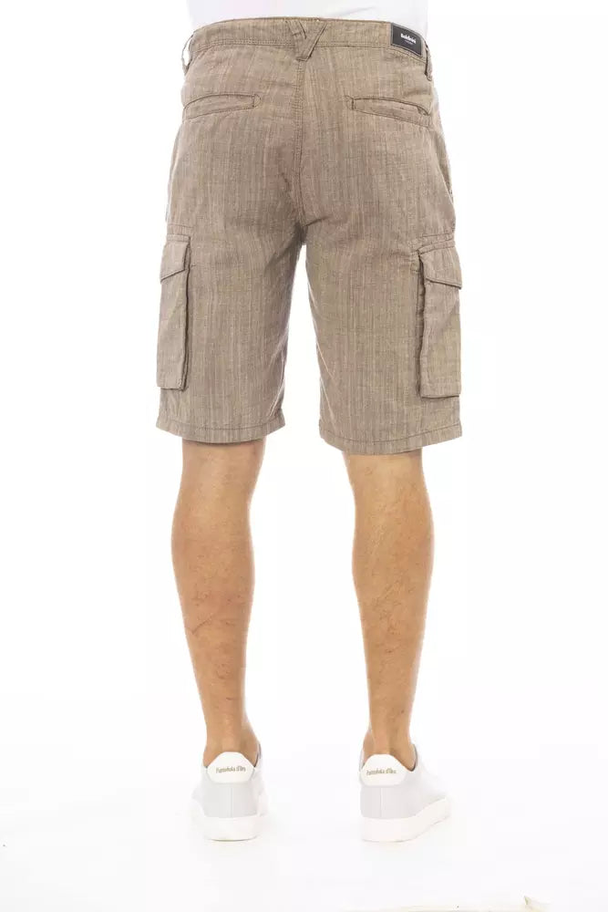 Brown Cotton Short