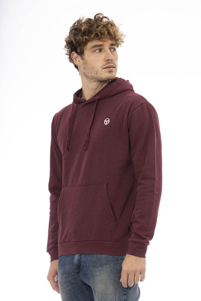 Sergio Tacchini Burgundy Fleece Hoodie Sweater