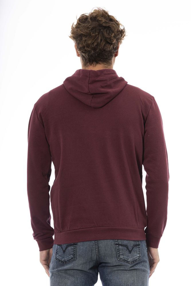 Sergio Tacchini Burgundy Fleece Hoodie Sweater