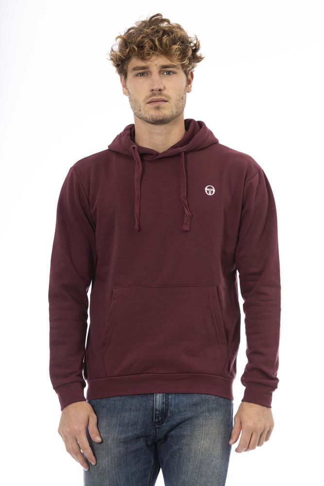 Sergio Tacchini Burgundy Fleece Hoodie Sweater