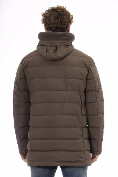 Baldinini Trend Elite Hooded Brown Jacket