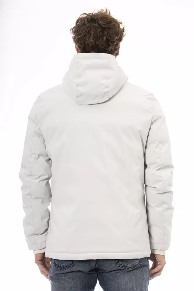 Baldinini Trend Logo Zip Jacket - Pristine White