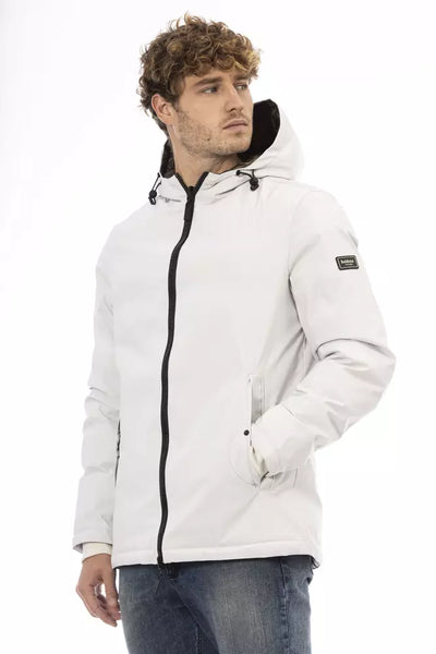 Baldinini Trend Logo Zip Jacket - Pristine White