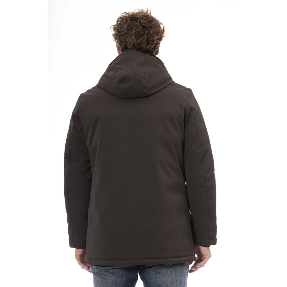 Baldinini Trend Hooded Zip Jacket - Brown Elegance