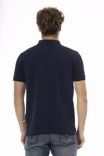 Blue Cotton Polo Shirt