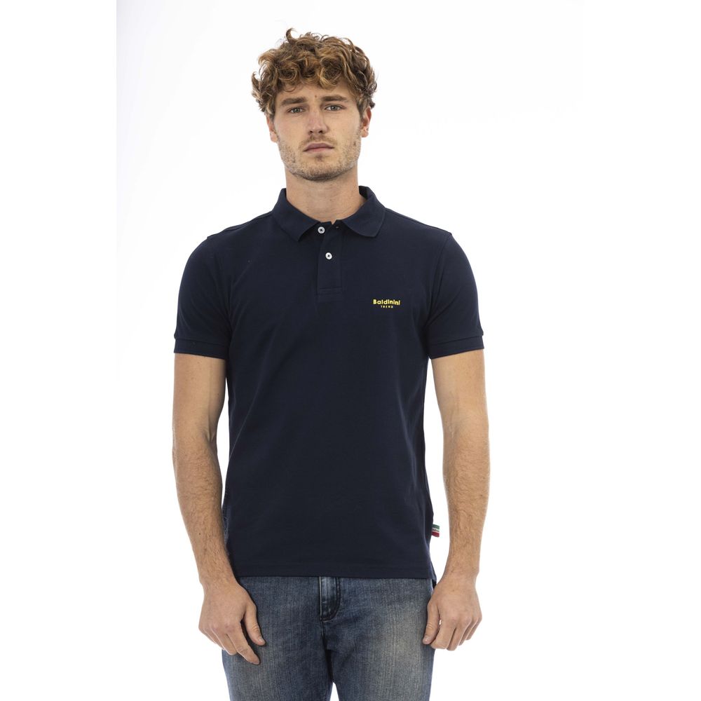 Blue Cotton Polo Shirt