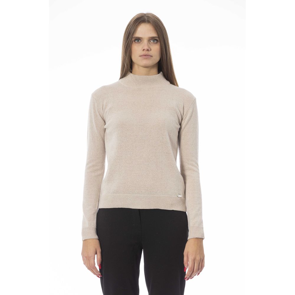 Beige Fabric Sweater