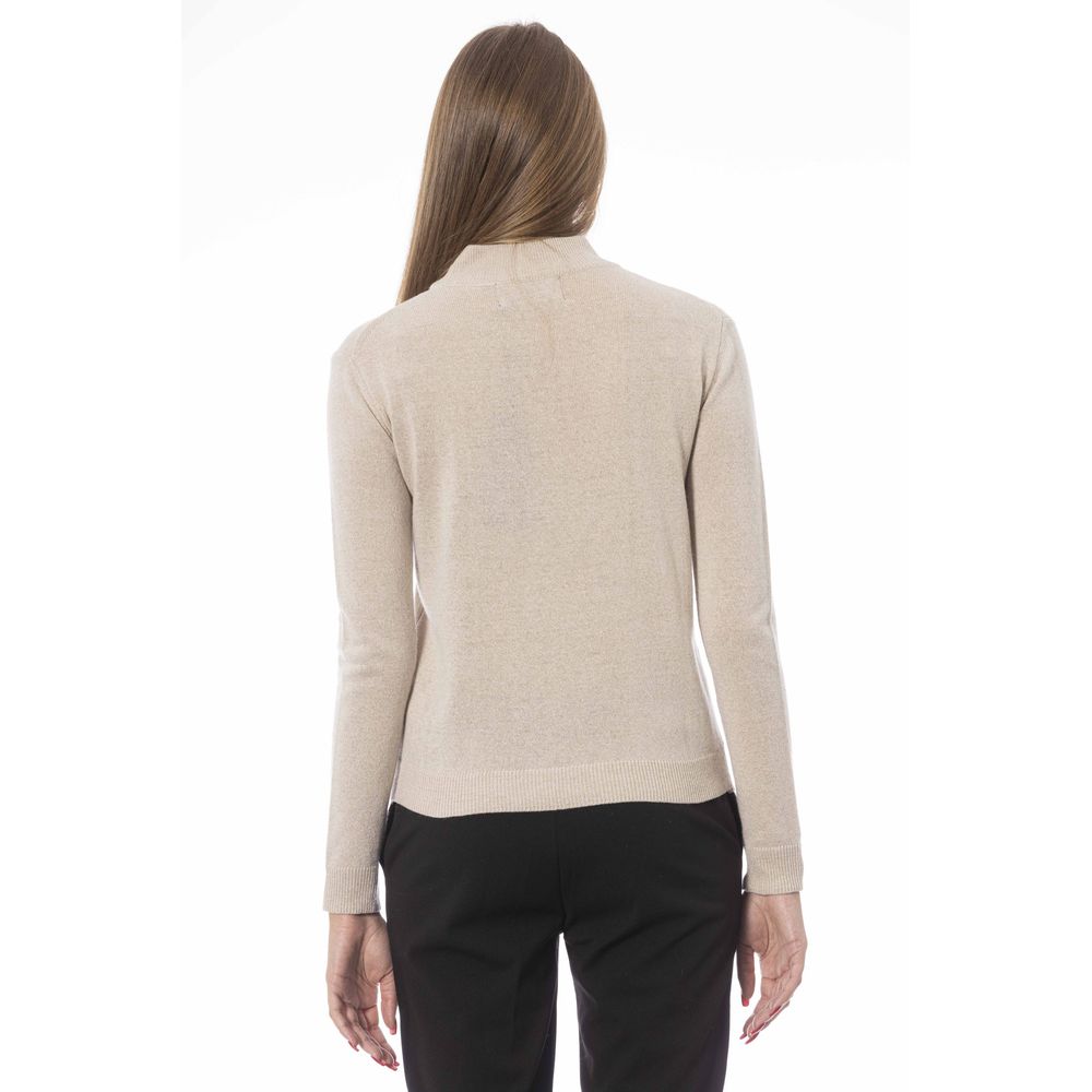 Beige Fabric Sweater