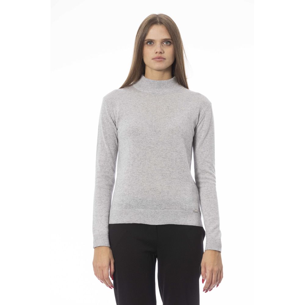 Baldinini Trend Chic Turtleneck Cashmere Blend Sweater