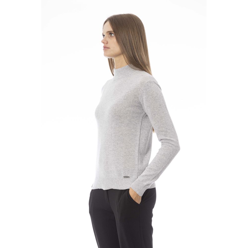 Baldinini Trend Chic Turtleneck Cashmere Blend Sweater