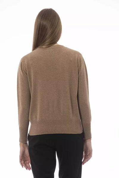 Baldinini Trend Beige Wool-Cashmere Sweater