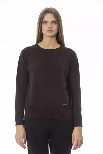 Baldinini Trend Wool-Cashmere Brown Sweater