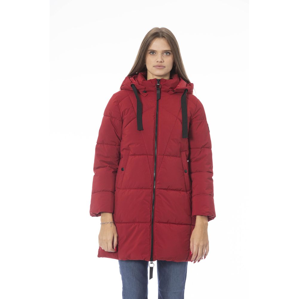 Red Polyester Jackets & Coat