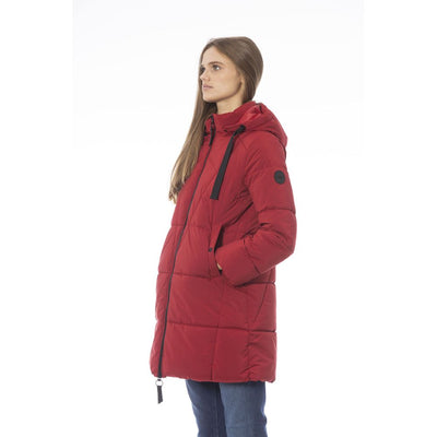 Red Polyester Jackets & Coat