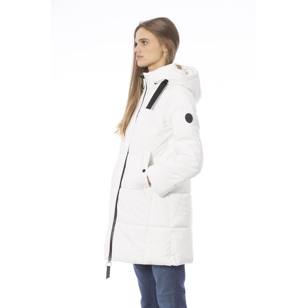 White Polyester Jackets & Coat