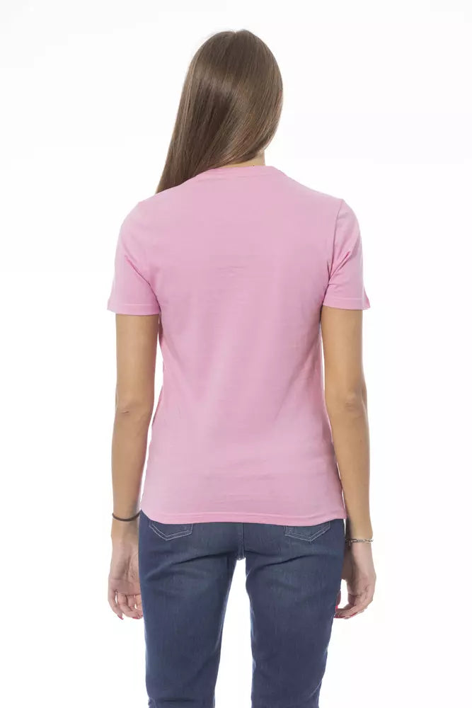 Pink Cotton Tops & T-Shirt