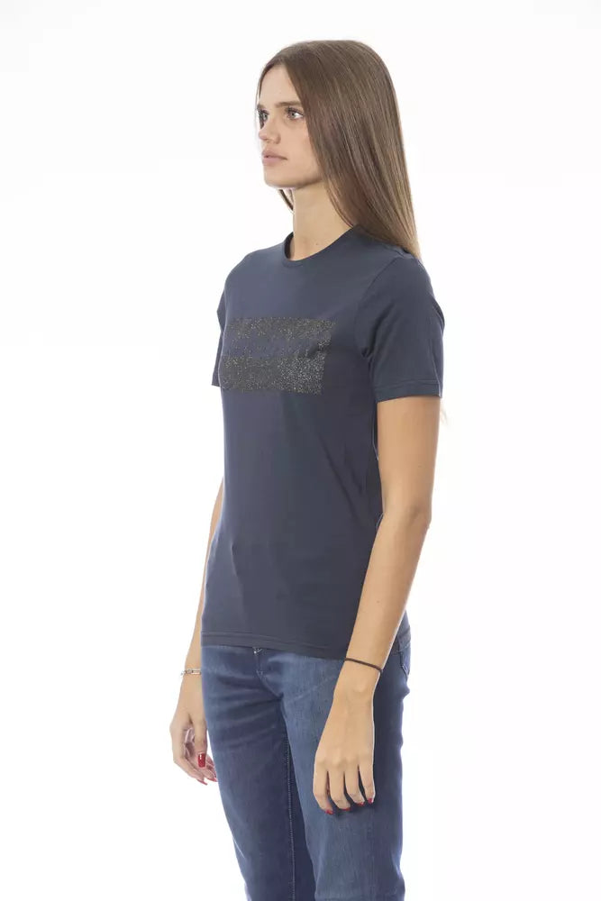 Blue Cotton Tops & T-Shirt