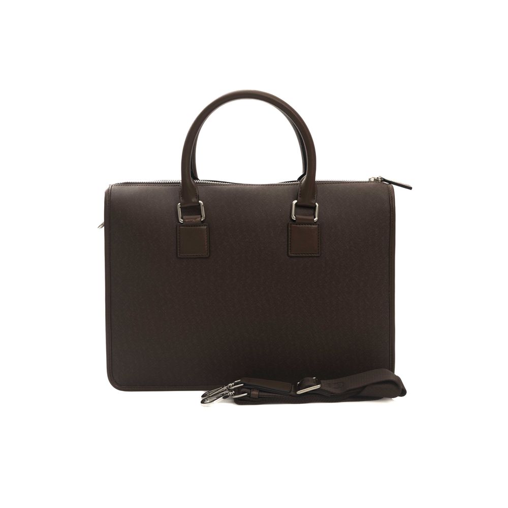 Brown CALF Leather Briefcase