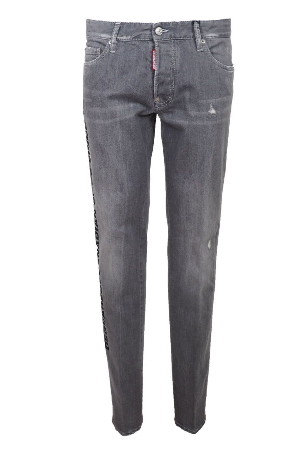 Gray Cotton Jeans & Pant